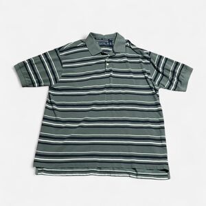 Fairway sport green black and white striped XL size polo shirt #fairway #sports